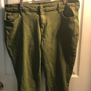 BOGO/50 Old Navy Rockstar Olive Green Jeans